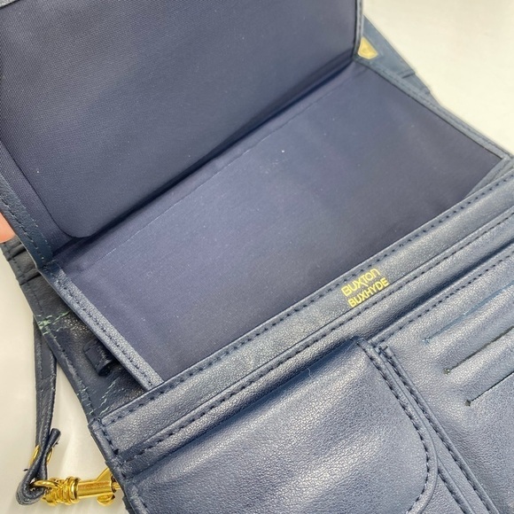 Buxton Crossbody Bag Purse Wallet
Clutch Blue Leather Card Holder Purse Bag - Picture 11 of 15